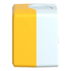 Harmony boite - 1 trou - couvercle jaune - fond gris clair - UL/CSA - XALK01H7 Schneider Electric