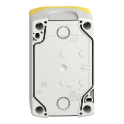 Harmony boite - 2 trous - couvercle jaune - fond gris clair - XALK02 Schneider Electric