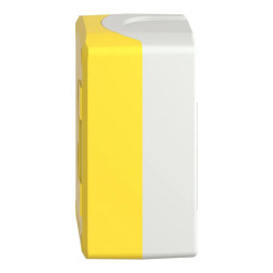 Harmony boite - 2 trous - couvercle jaune - fond gris clair - XALK02 Schneider Electric