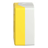 Harmony boite - 2 trous - couvercle jaune - fond gris clair - XALK02 Schneider Electric