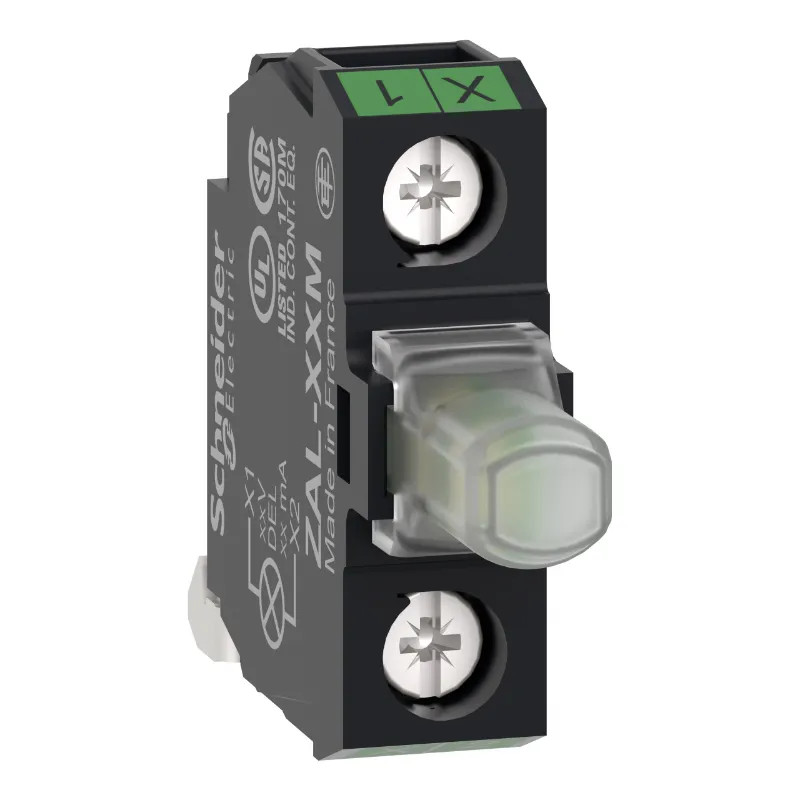 Bloc lum. boîte LED vert 230V - ZALVM3M Schneider Electric