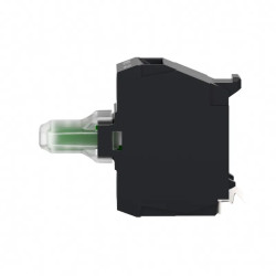 Bloc lum. boîte LED vert 230V - ZALVM3M Schneider Electric