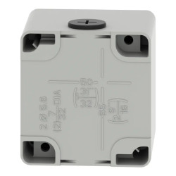 Boite métal vide grise - M20 x2 - non percée - 80x80x77 mm - UL cULus - XAPD14 Schneider Electric