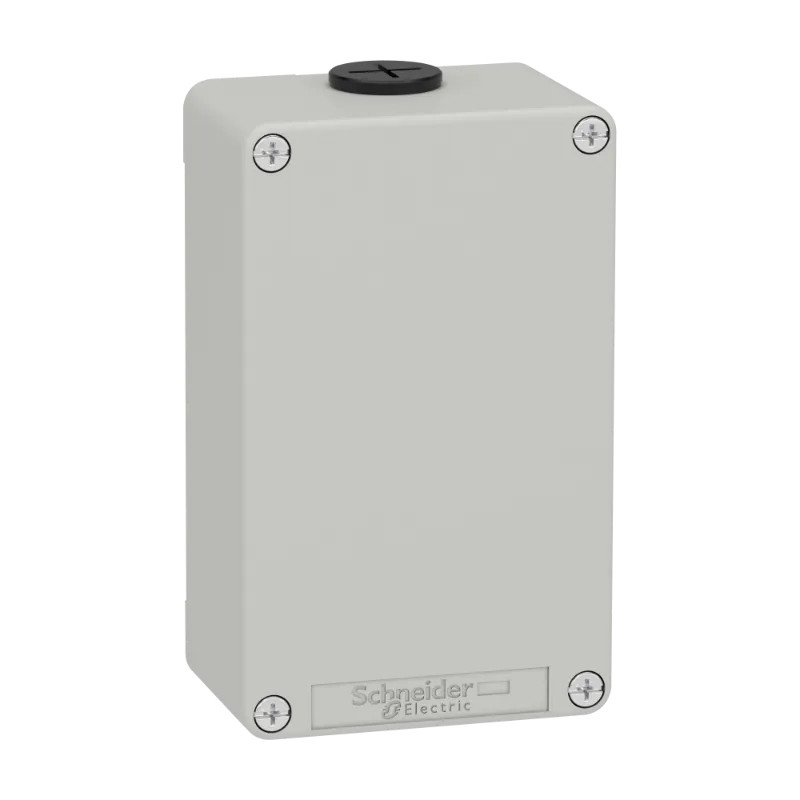 Boite métal vide grise - M20 x2 - non percée - 80x130x51,5 mm - UL cULus - XAPD21 Schneider Electric