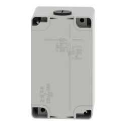 Boite métal vide grise - M20 x2 - non percée - 80x130x77 mm - UL cULus - XAPD24 Schneider Electric