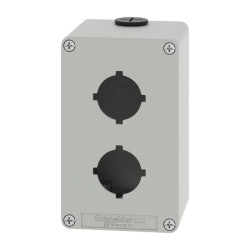 Boite vide grise 2 trous 30mm - XAPD2602 Schneider Electric