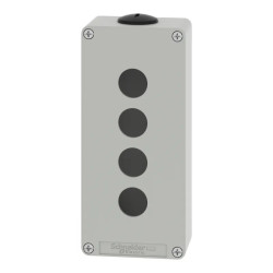 Boite métal vide grise - M25 x2 - 4 trous 22 mm - 80x175x51,5 mm - XAPD3204 Schneider Electric
