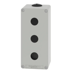 Boite métal vide grise - M25 x2 - 3 trous 22 mm - 80x175x77 mm - XAPD3503 Schneider Electric