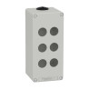Boite métal vide grise - M25 x2 - 6 trous 22 mm - 80x175x77 mm - XAPD3506 Schneider Electric