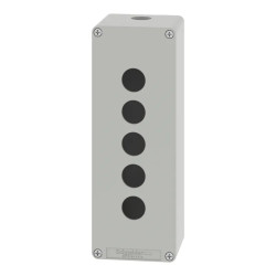 Boite métal vide grise - M25 x1 - 5 trous 22 mm - 80x220x77 mm - XAPD4505 Schneider Electric