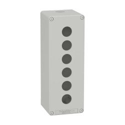 Boite métal vide grise - M25 x1 - 6 trous 22 mm - 80x220x77 mm - XAPD4506 Schneider Electric