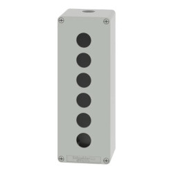 Boite métal vide grise - M25 x1 - 6 trous 22 mm - 80x220x77 mm - XAPD4506 Schneider Electric