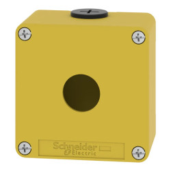 Boitier vide jaune 1 trou 22mm - XAPK1201 Schneider Electric