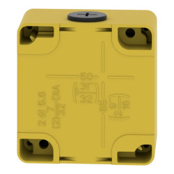 Boitier vide jaune 1 trou 22mm - XAPK1201 Schneider Electric