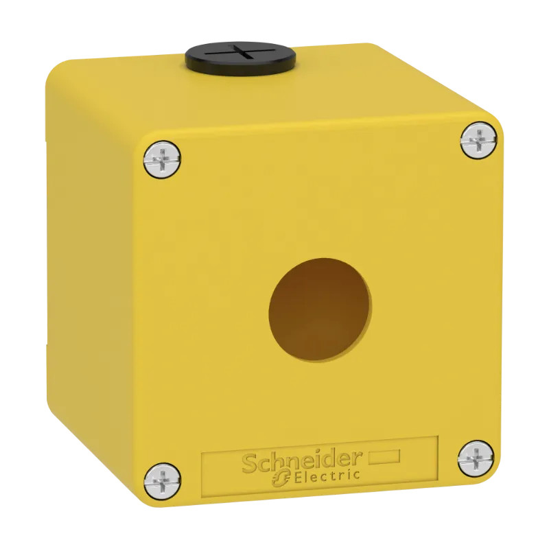 Boitier vide jaune 1 trou 22mm - XAPK1501 Schneider Electric