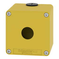 Boitier vide jaune 1 trou 22mm - XAPK1501 Schneider Electric