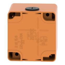 Boite vide orange 1 trou 22mm - XAPO1501 Schneider Electric