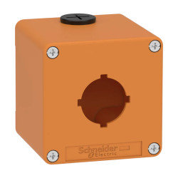 Boite vide orange 1 trou 30mm - XAPO1601 Schneider Electric