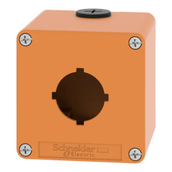 Boite vide orange 1 trou 30mm - XAPO1601 Schneider Electric