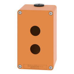 Boite vide orange 2 trous 22mm - XAPO2502 Schneider Electric