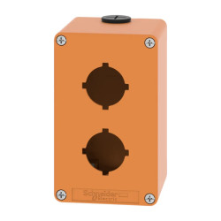 Boite vide orange 2 trous 30mm - XAPO2602 Schneider Electric