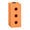 Boite métal vide orange - M25 x2 - 3 trous 22 mm - 80x175x77 mm - XAPO3503 Schneider Electric