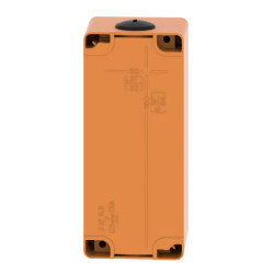 Boite métal vide orange - M25 x2 - 3 trous 22 mm - 80x175x77 mm - XAPO3503 Schneider Electric