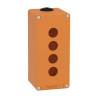Boite métal vide orange - M25 x2 - 4 trous 22 mm - 80x175x77 mm - XAPO3504 Schneider Electric