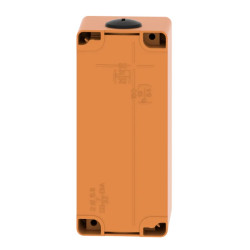 Boite métal vide orange - M25 x2 - 4 trous 22 mm - 80x175x77 mm - XAPO3504 Schneider Electric