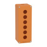 Boite métal vide orange - M25 x1 - 6 trous 22 mm - 80x220x77 mm - XAPO4506 Schneider Electric