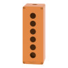 Boite métal vide orange - M25 x1 - 6 trous 22 mm - 80x220x77 mm - XAPO4506 Schneider Electric