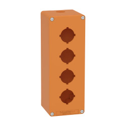 Boite métal vide orange - M25 x1 - 4 trous 30 mm - 80x220x77 mm - XAPO4604 Schneider Electric
