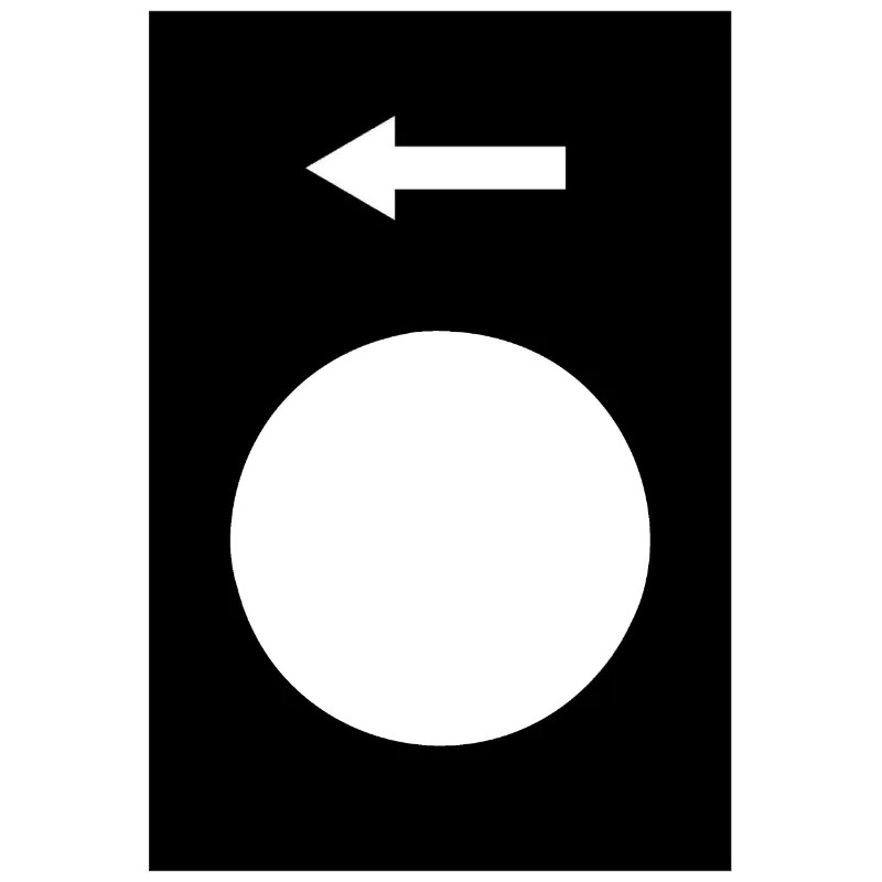 Harmony - étiquette - 30x40mm - noir - gauche ou descente, PV - ZB2BY2904 Schneider Electric