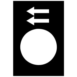 Harmony - étiquette - 30x40mm - noir - gauche ou descente, GV - ZB2BY2905 Schneider Electric