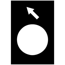 Harmony - étiquette - 30x40mm - noir - arrière PV - ZB2BY2916 Schneider Electric