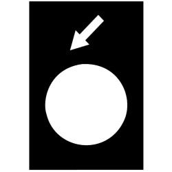 Harmony - étiquette - 30x40mm - noir - arrière PV - ZB2BY2966 Schneider Electric