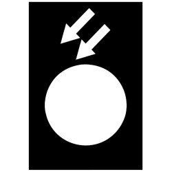 Harmony - étiquette - 30x40mm - noir - arrière GV - ZB2BY2967 Schneider Electric