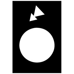 Harmony - étiquette - 30x40mm - noir - arrière PV-GV - ZB2BY2968 Schneider Electric