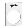 Harmony - étiquette - 30x40mm - blanc - rotation droite PV-GV - ZB2BY4921 Schneider Electric