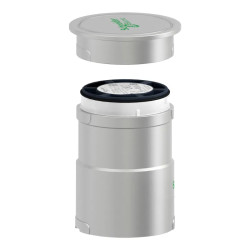 Harmony XVU - embase alim avec couvercle - Ø60 - argent - 24VACDC - XVUC21BQ Schneider Electric