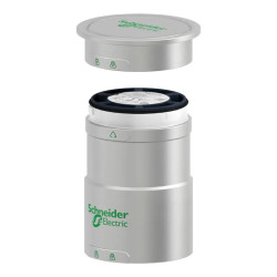 Harmony XVU - embase alim avec couvercle - Ø60 - argent - 24VACDC - XVUC21BQ Schneider Electric