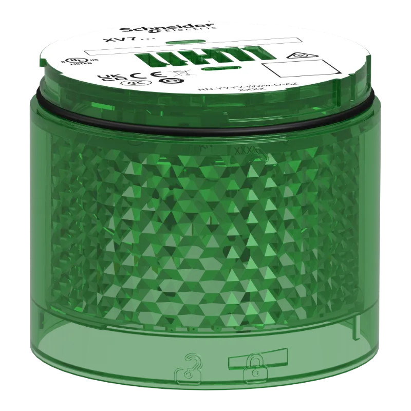 Harmony XVB7 - Elément lumineux Vert - Eclairage constant - LED 24 VCC - XVB7C23 Schneider Electric