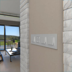 Unica D plaq alu 4P - NU600830 Schneider Electric