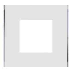 Unica Déco Subtile - Plaque de finition - Blanc liseré argent  - 1P - NU600240 Schneider Electric