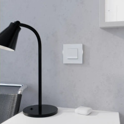 Unica Déco Subtile - Plaque de finition - Blanc liseré argent  - 1P - NU600240 Schneider Electric