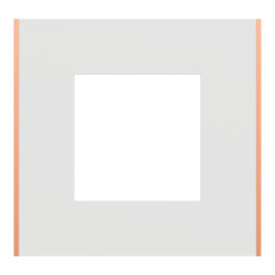 Unica Déco Subtile - Plaque de finition - Blanc liseré cuivre  - 1P - NU600242 Schneider Electric