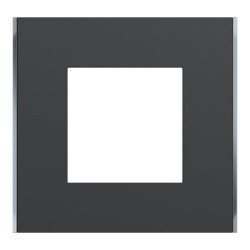 Unica Déco Subtile - Plaque de finition - Anthra liseré argent  - 1P - NU600243 Schneider Electric
