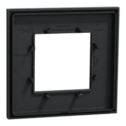 Unica Déco Subtile - Plaque de finition - Anthra liseré argent  - 1P - NU600243 Schneider Electric