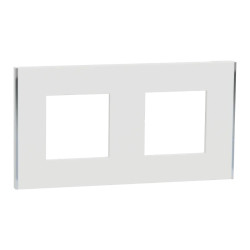 Unica D plaq blanc/argent 2P - NU600440 Schneider Electric