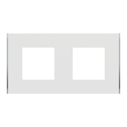 Unica D plaq blanc/argent 2P - NU600440 Schneider Electric